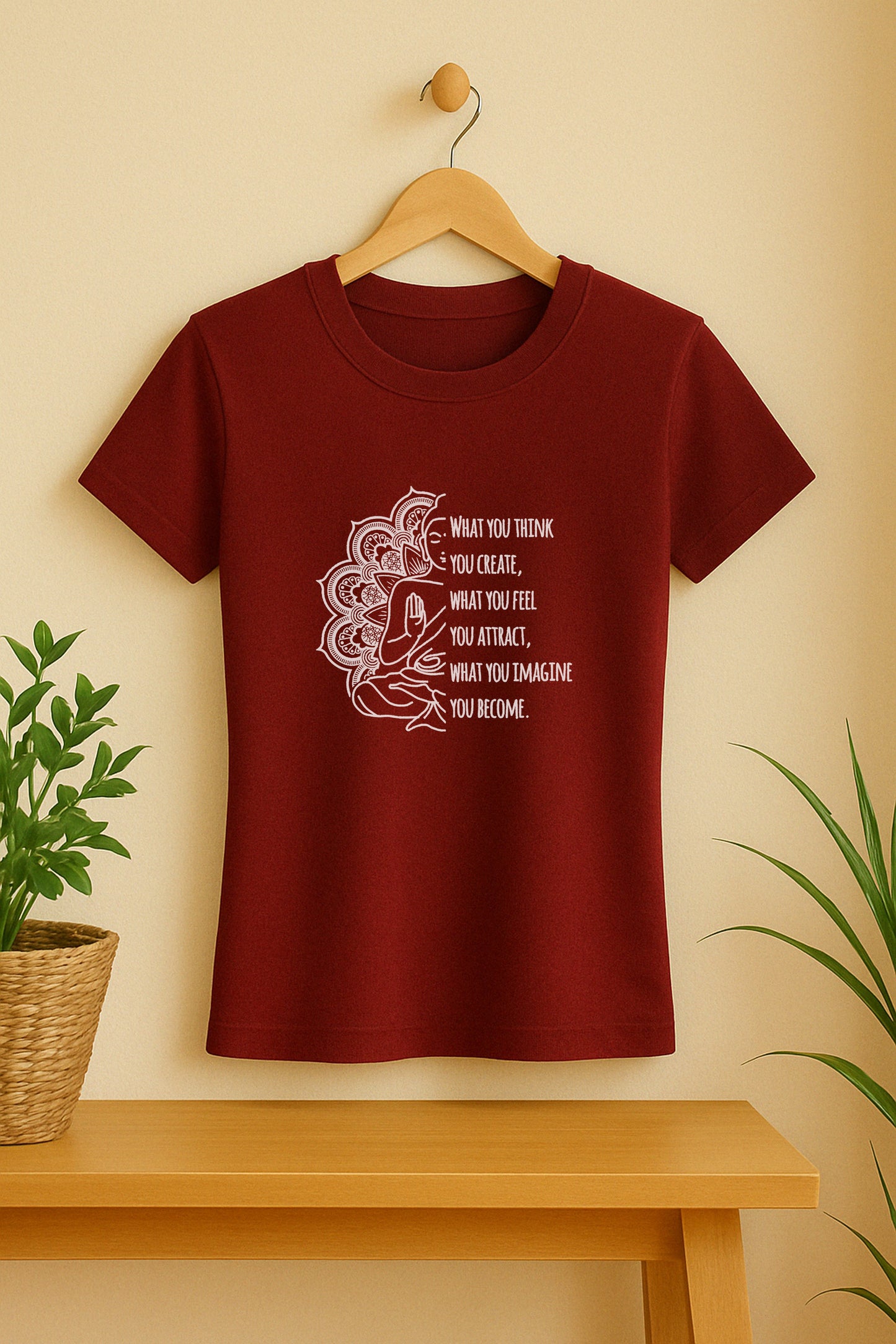 What You Think, You Create – Women's Slim Fit T-Shirt