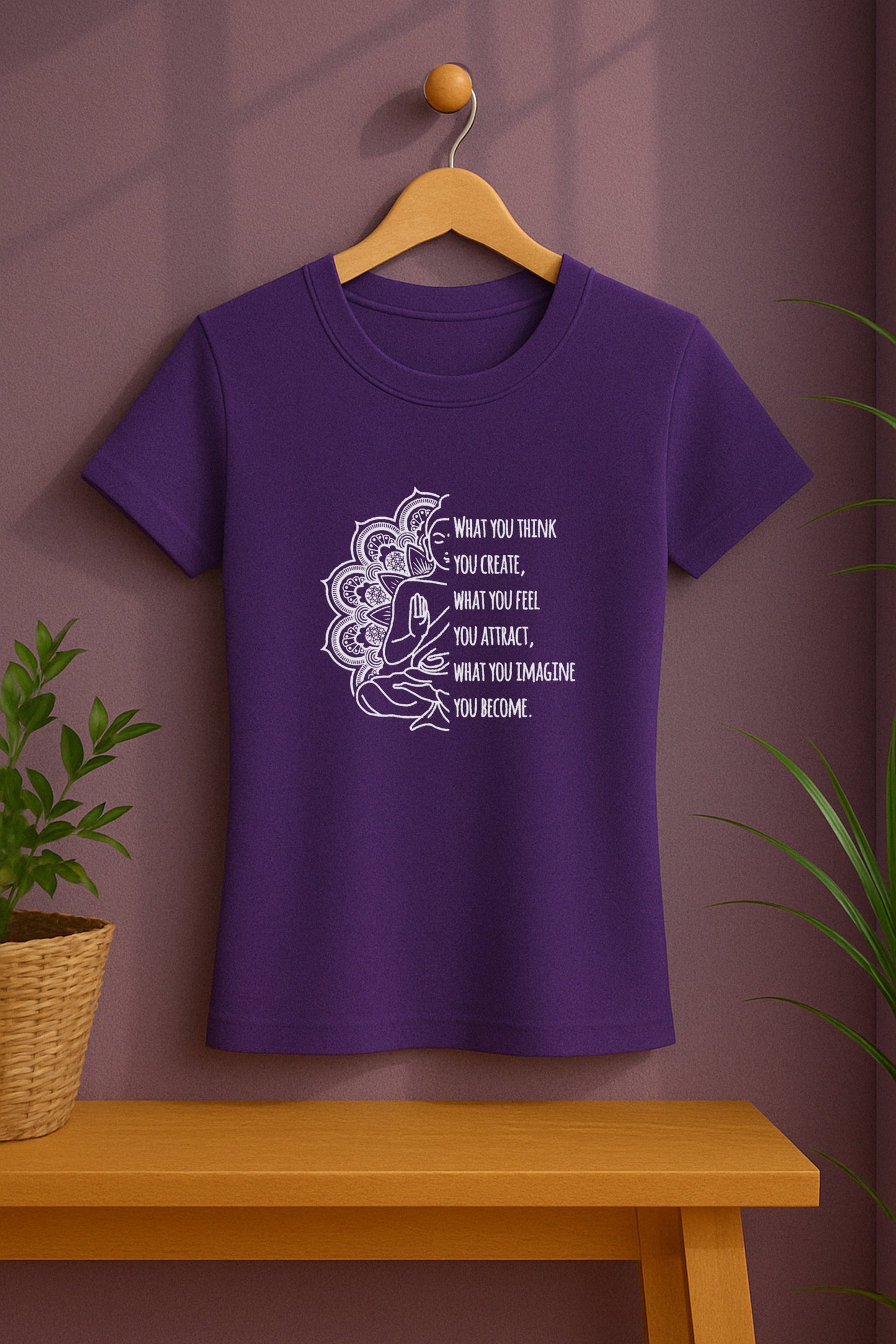 What You Think, You Create – Women's Slim Fit T-Shirt