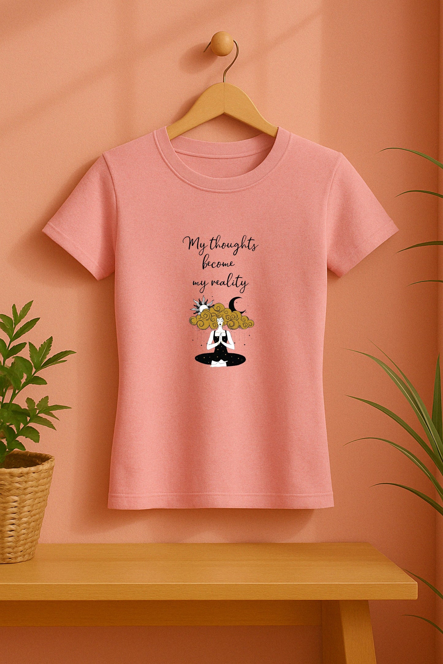 My Thoughts Become My Reality Women's Slim Fit T-Shirt – Manifest with Intention