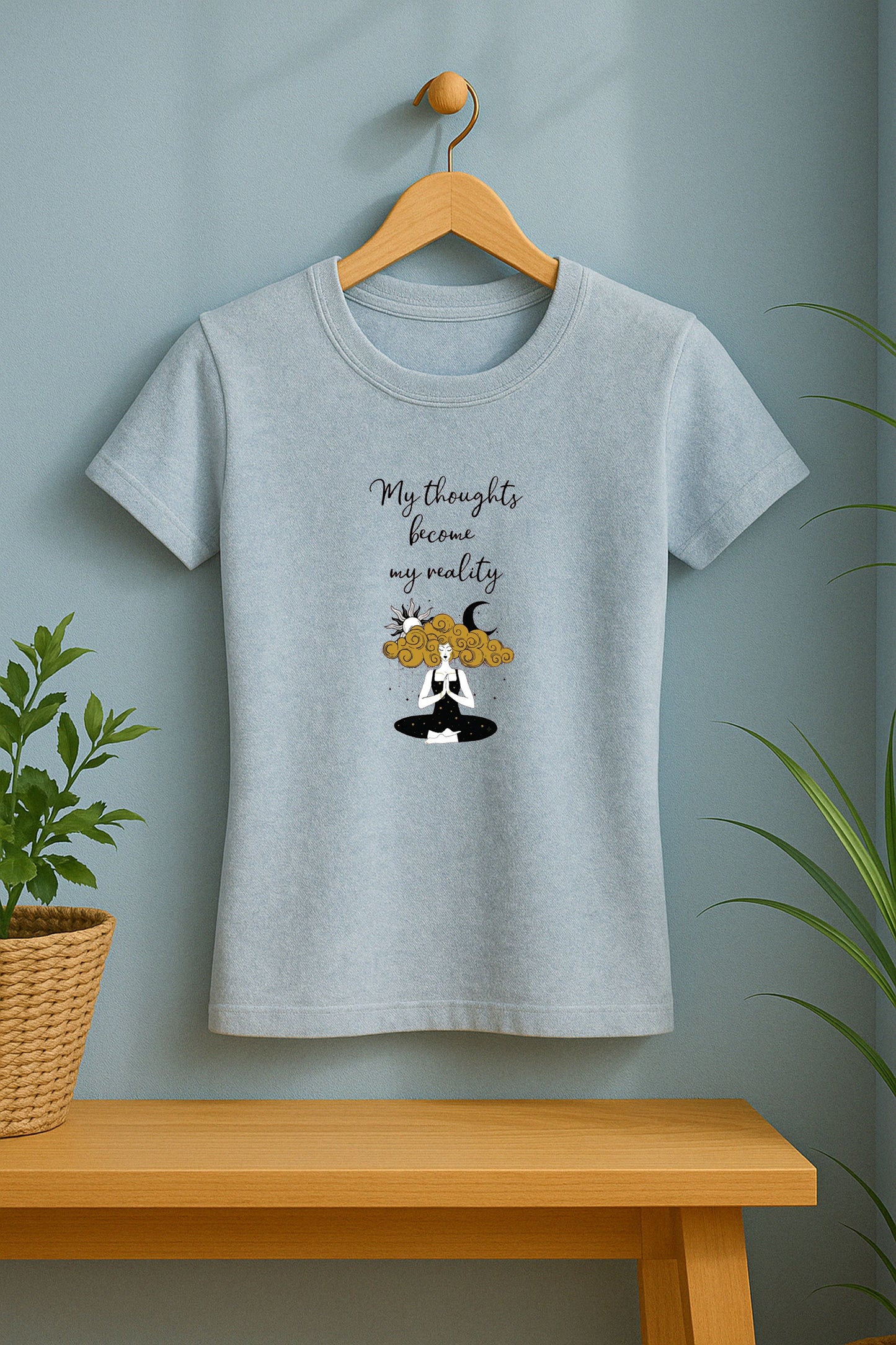 My Thoughts Become My Reality Women's Slim Fit T-Shirt – Manifest with Intention