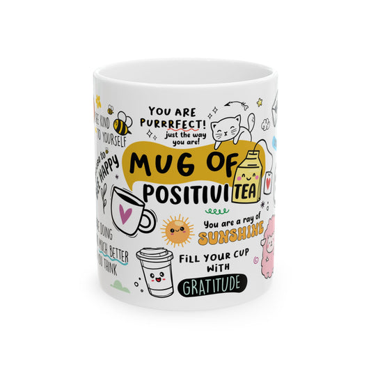 Inspirational Ceramic Mug – Fill Your Cup with Gratitude
