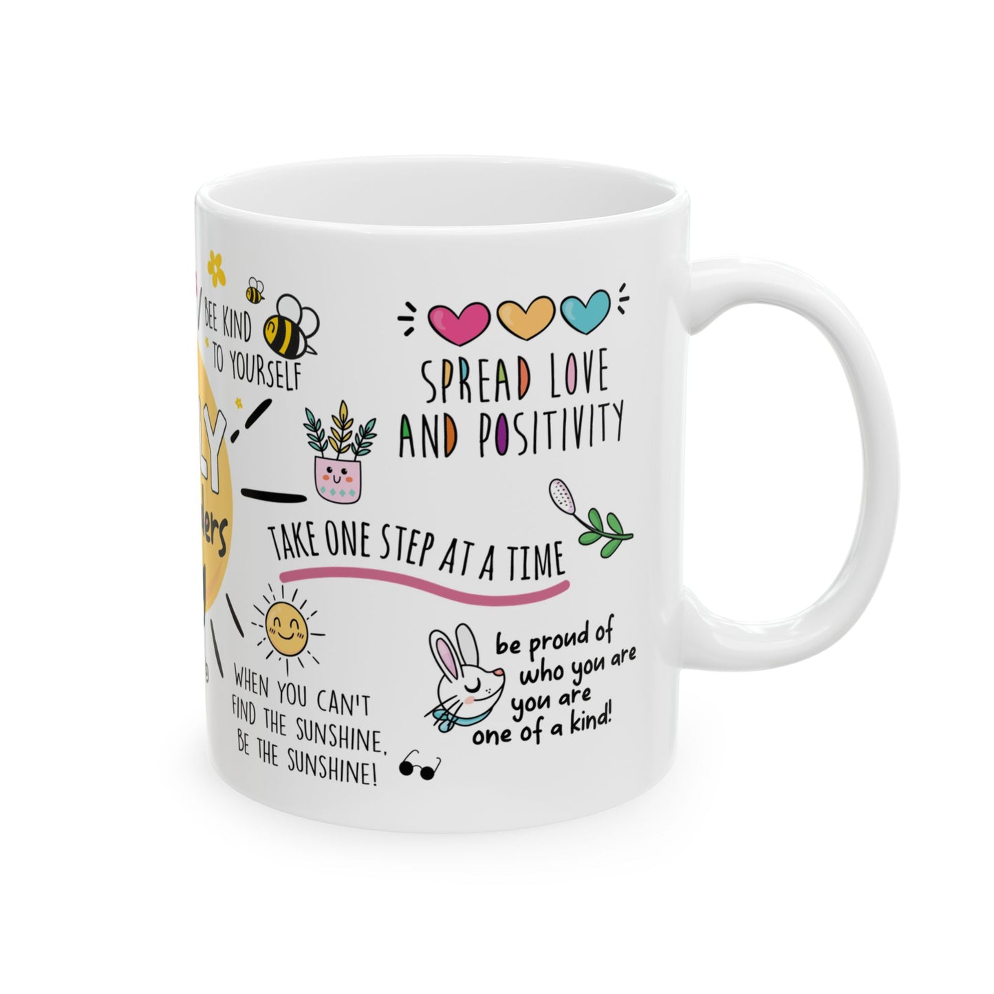 Inspirational Daily Reminders Ceramic Mug – Motivational Coffee Cup