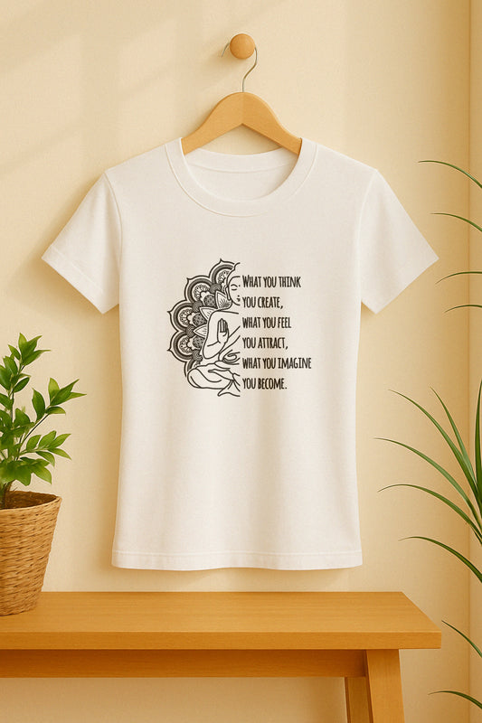 What You Think, You Create – Women's Slim Fit T-Shirt