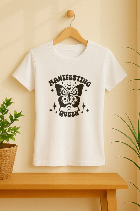 Manifesting Queen T-Shirt – Law of Attraction Tee for Women
