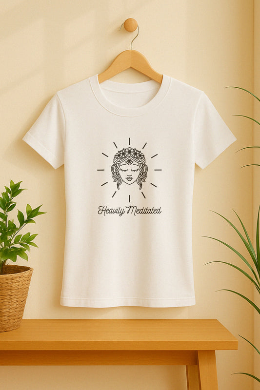 🧘‍♀️ Heavily Meditated – Women's Slim Fit T-Shirt