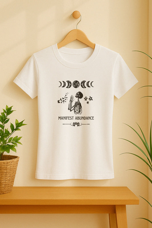 Manifest Abundance Women's Slim Fit T-Shirt – Align with Wealth & Success