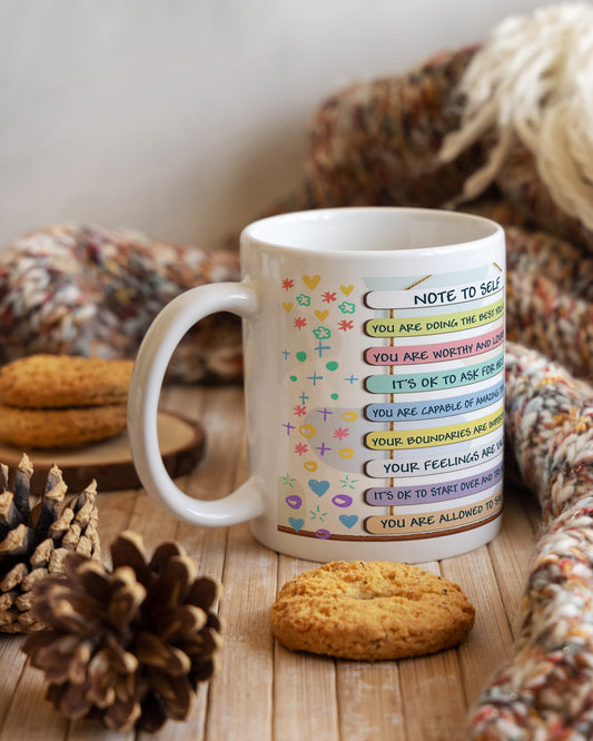 Inspirational Ceramic Mug - Self-Love Affirmations (11oz, 15oz)